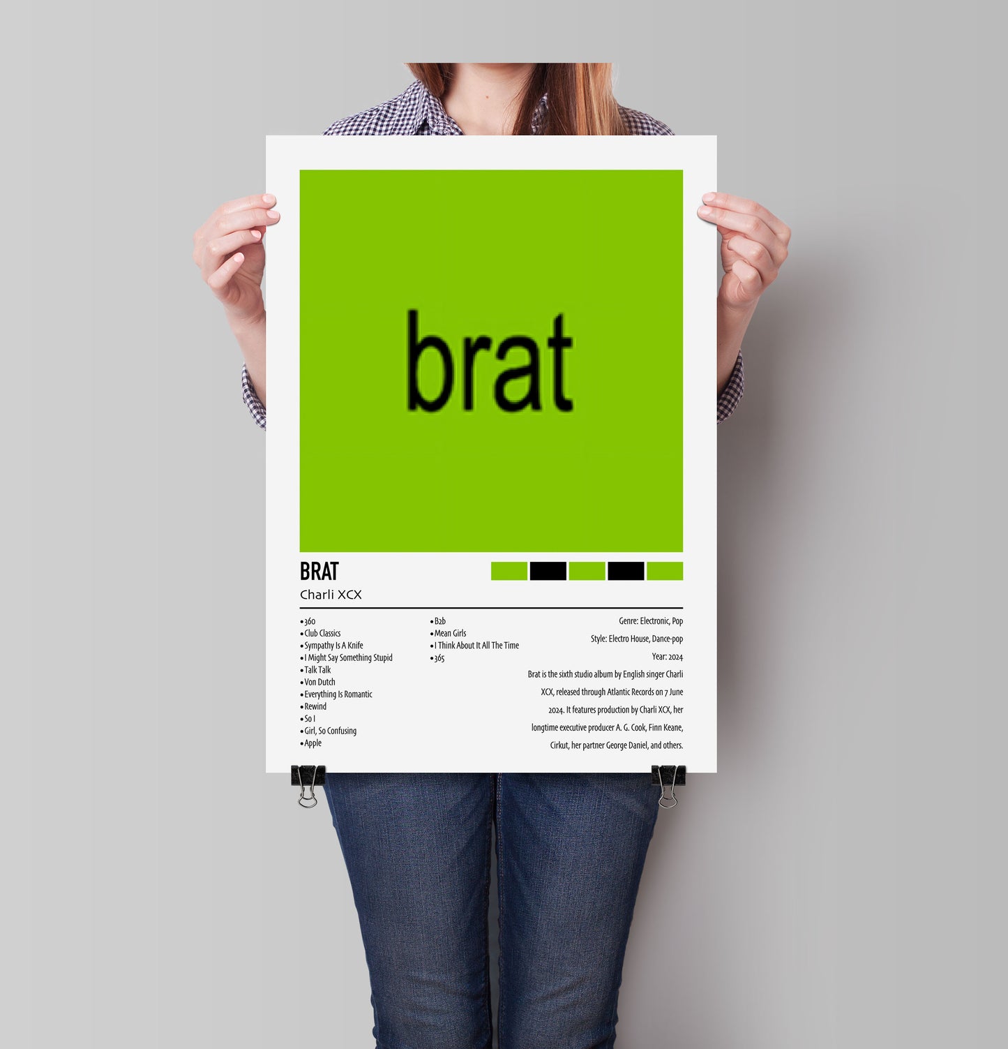 Charli XCX | Brat | Custom Album Cover Poster Print