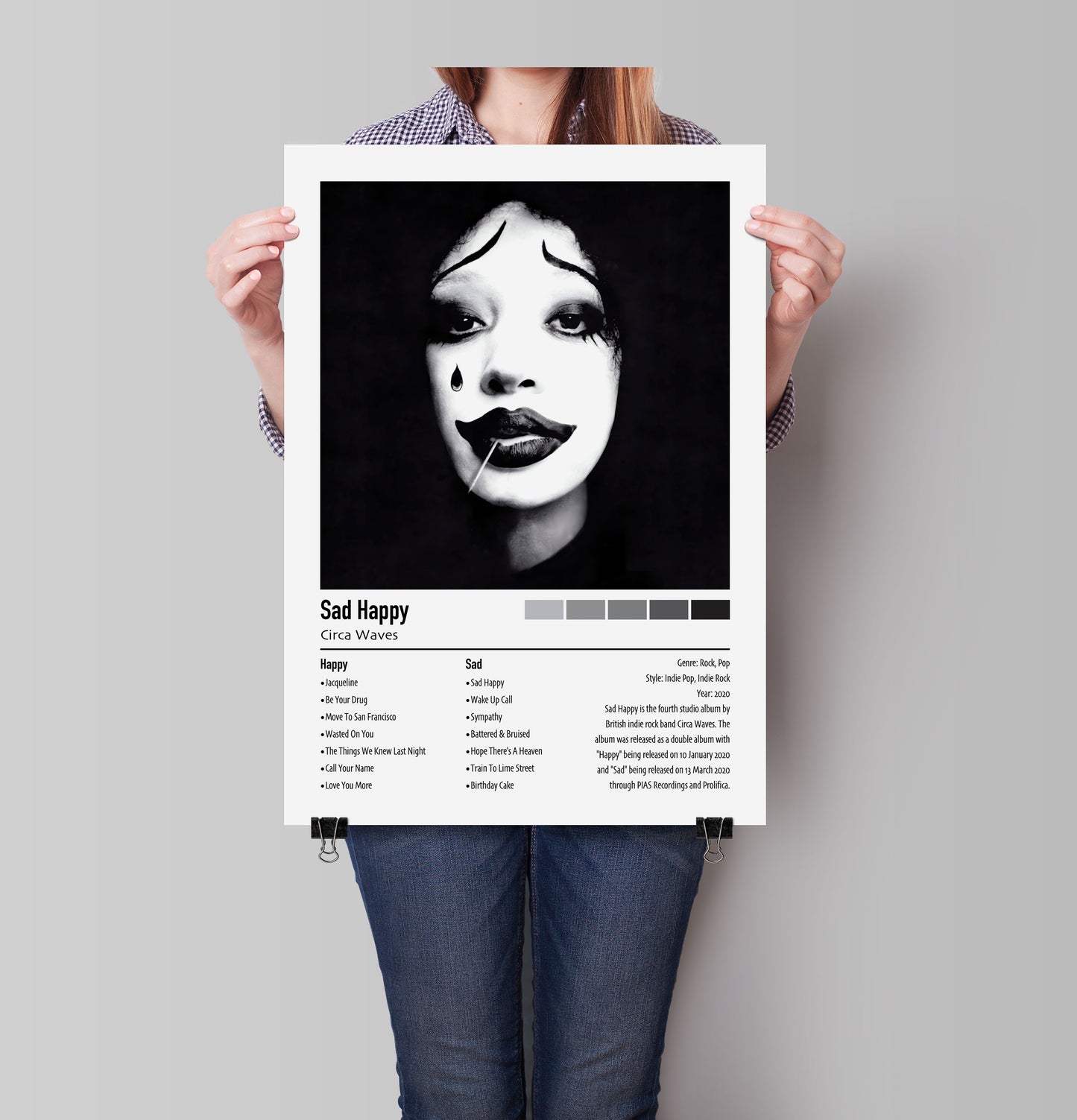 Circa Waves | Sad Happy | Custom Album Cover Poster Print