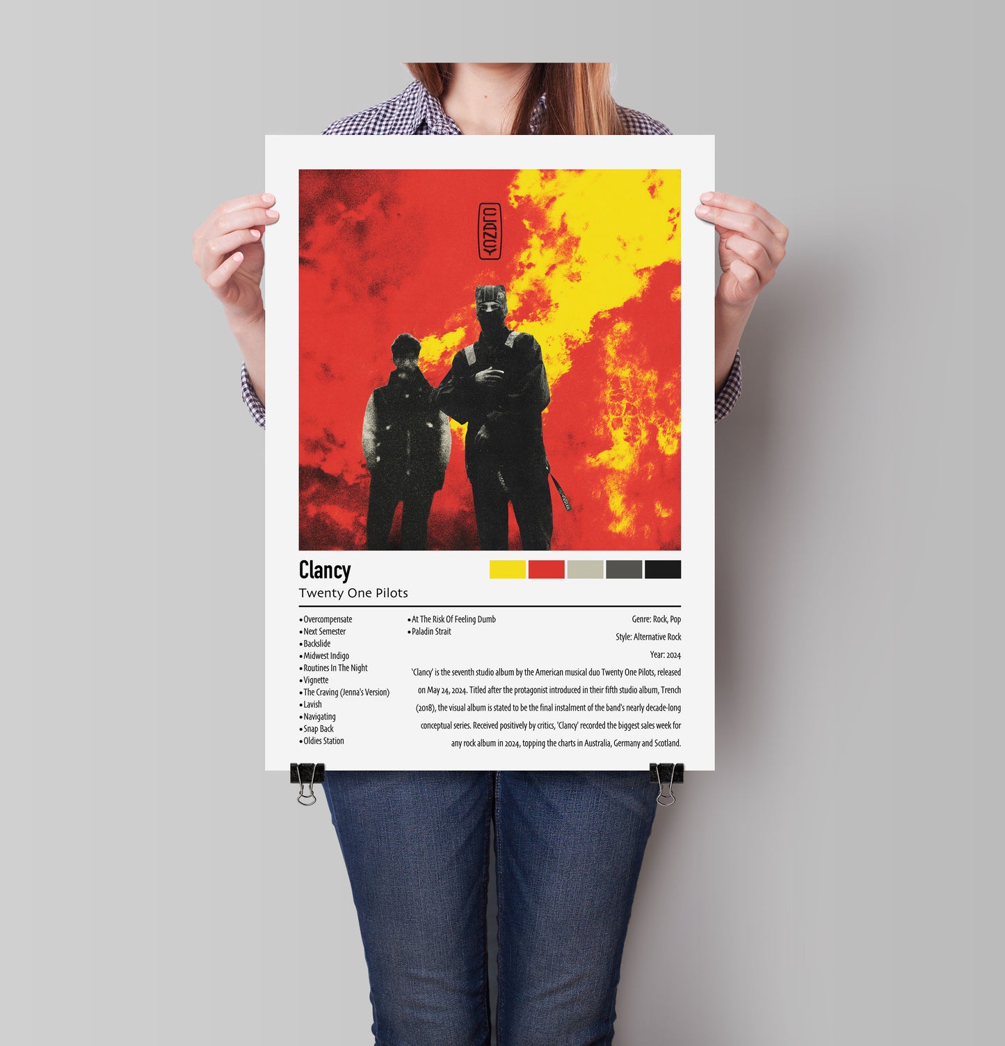 Twenty One Pilots | Clancy | Custom Album Cover Poster Print