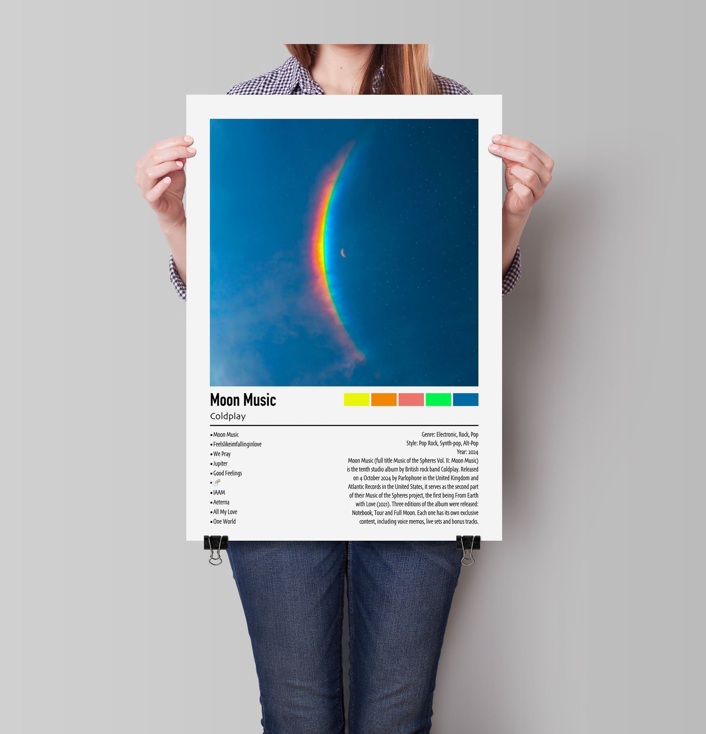 Coldplay | Moon Music | Custom Album Cover Poster Print
