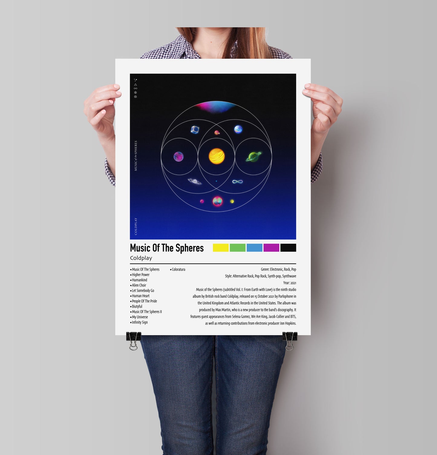 Coldplay | Music Of The Spheres | Custom Album Cover Poster Print