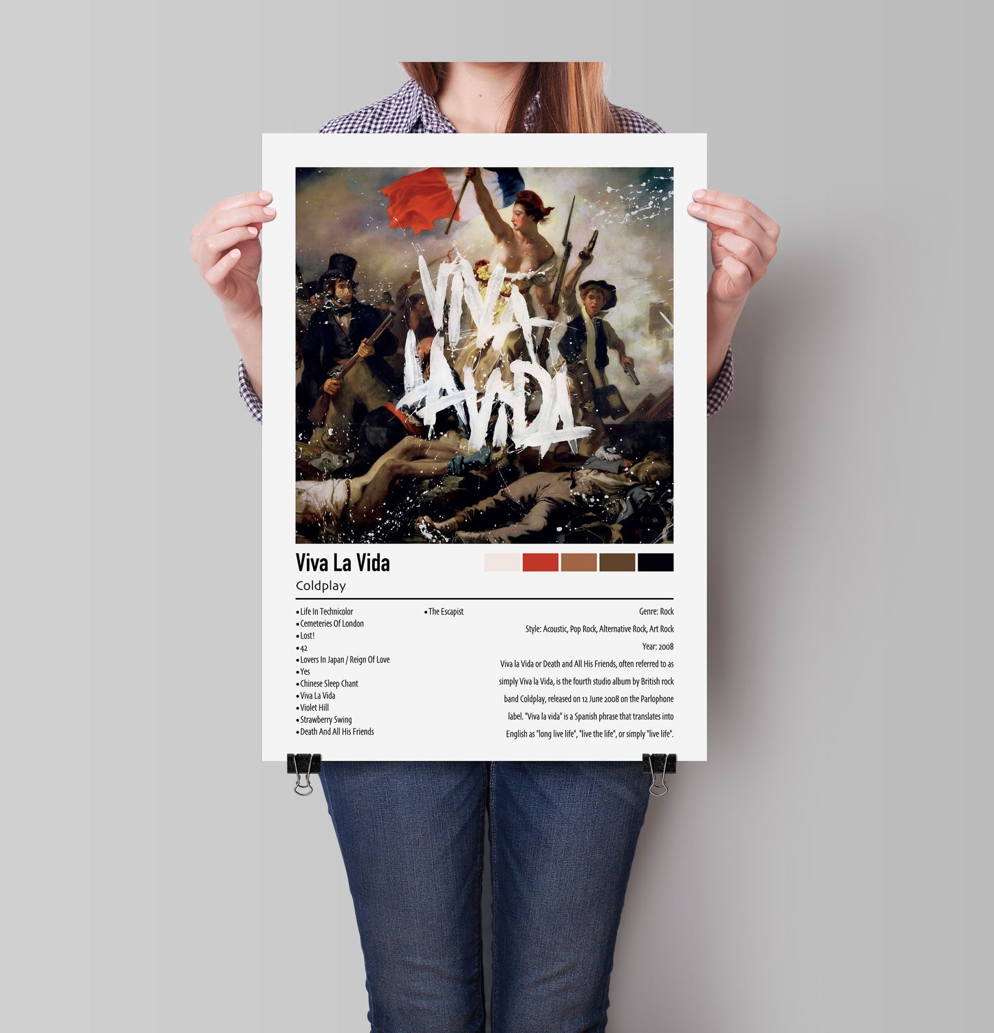 Coldplay | Viva La Vida | Custom Album Cover Poster Print