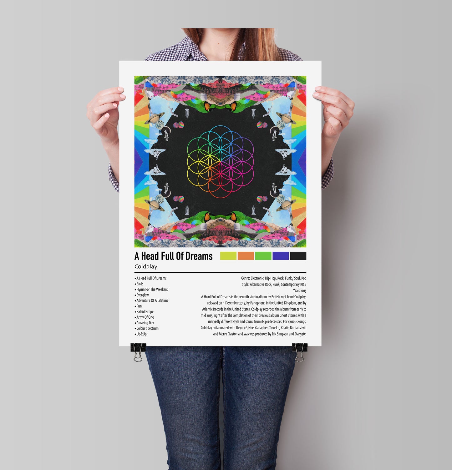 Coldplay | A Head Full Of Dreams | Custom Album Cover Poster Print