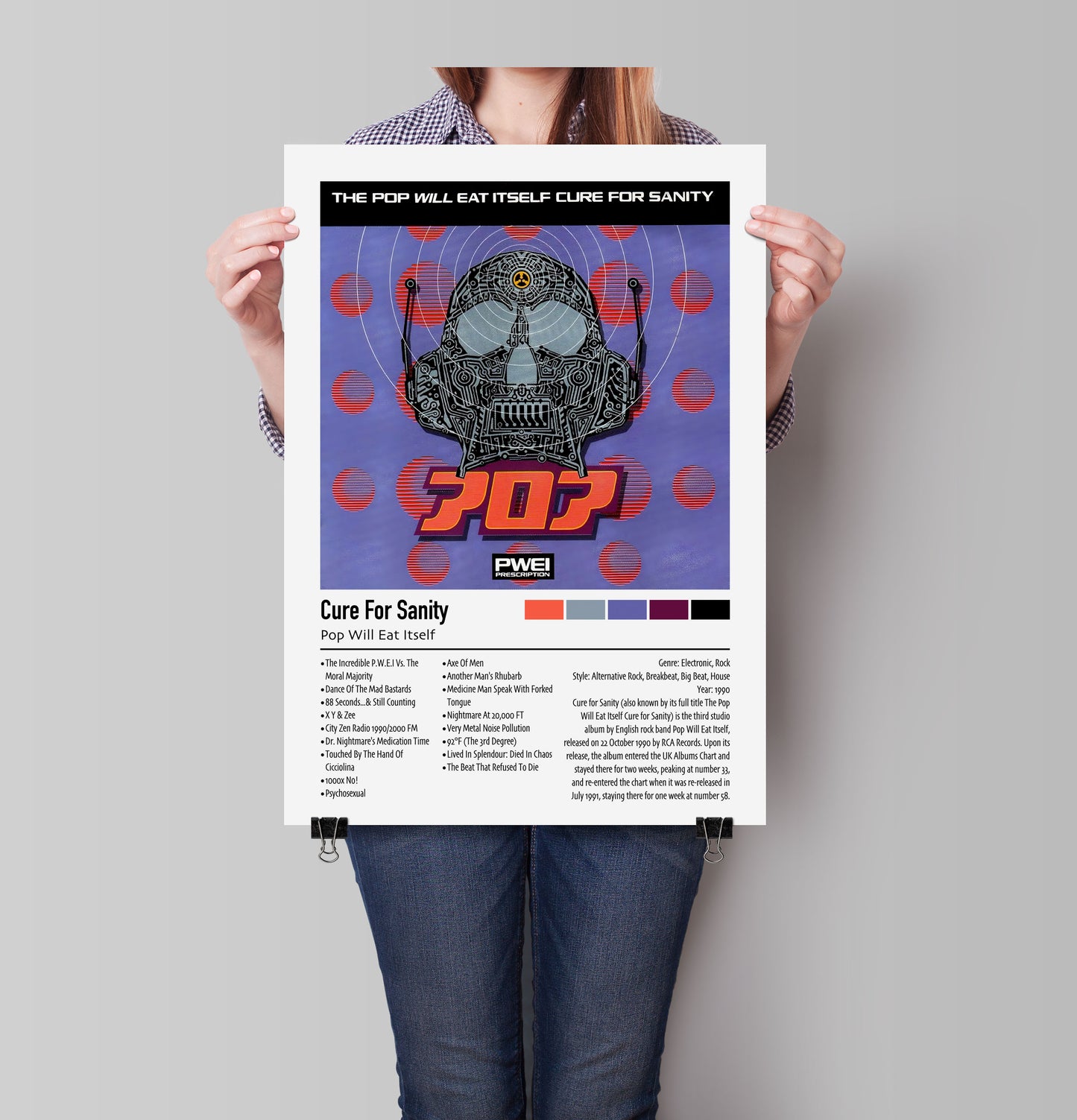 Pop Will Eat Itself | Cure For Sanity | Custom Album Cover Poster Print