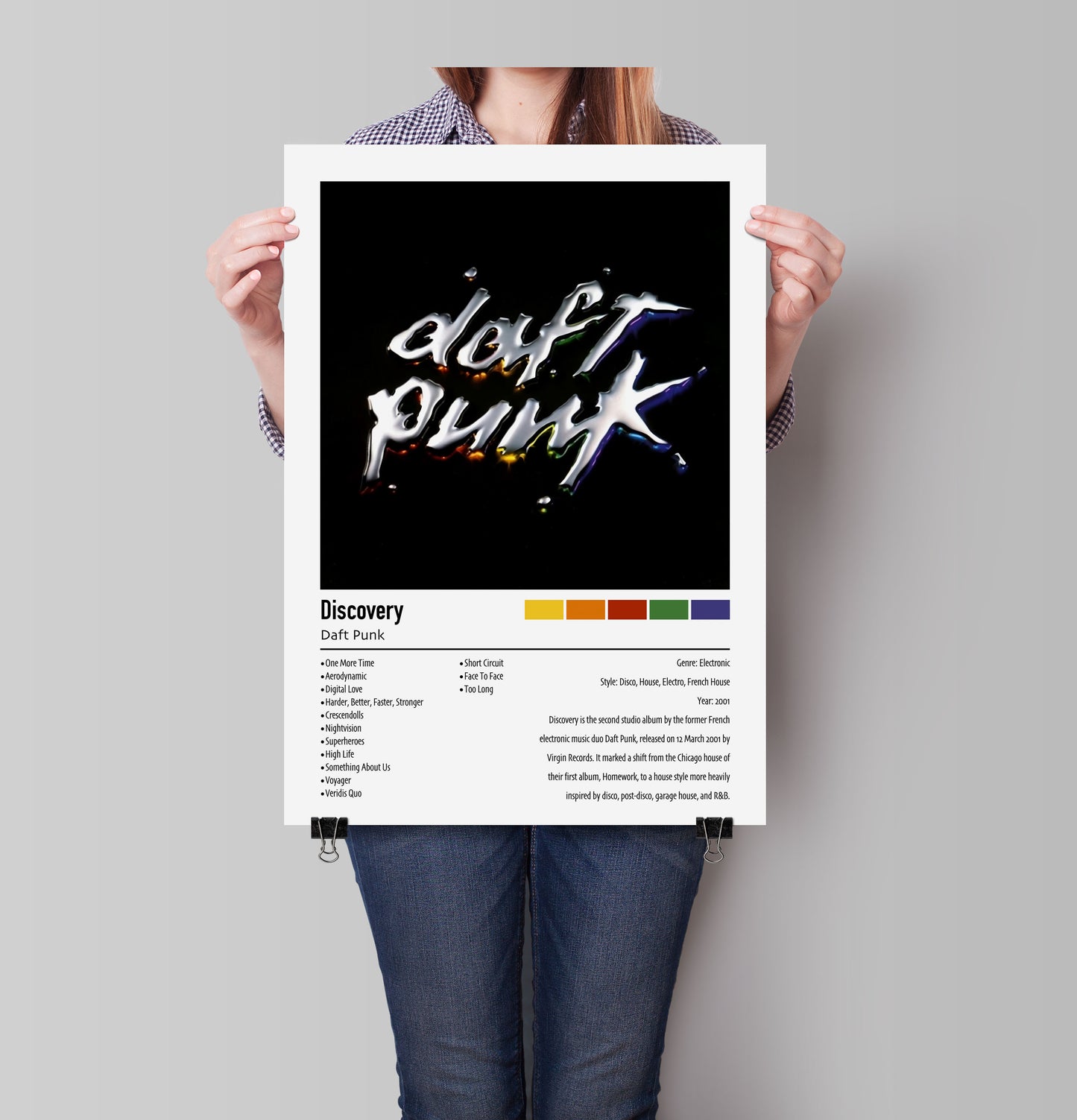 Daft Punk | Discovery | Custom Album Cover Poster Print
