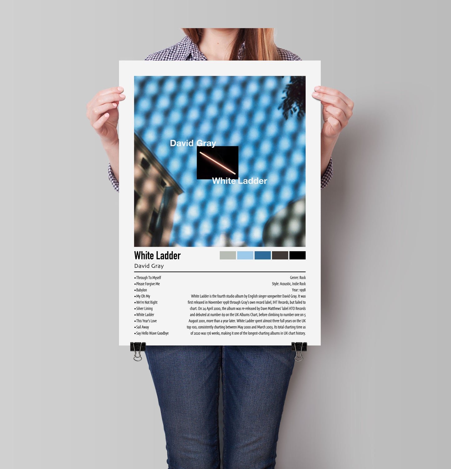 David Gray | White Ladder | Custom Album Cover Poster Print