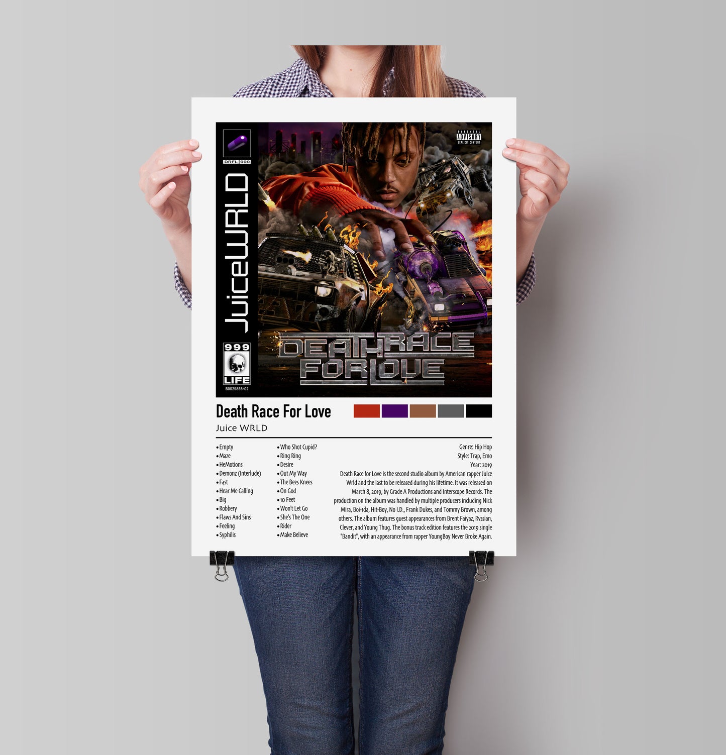 Juice WRLD | Death Race For Love | Custom Album Cover Poster Print