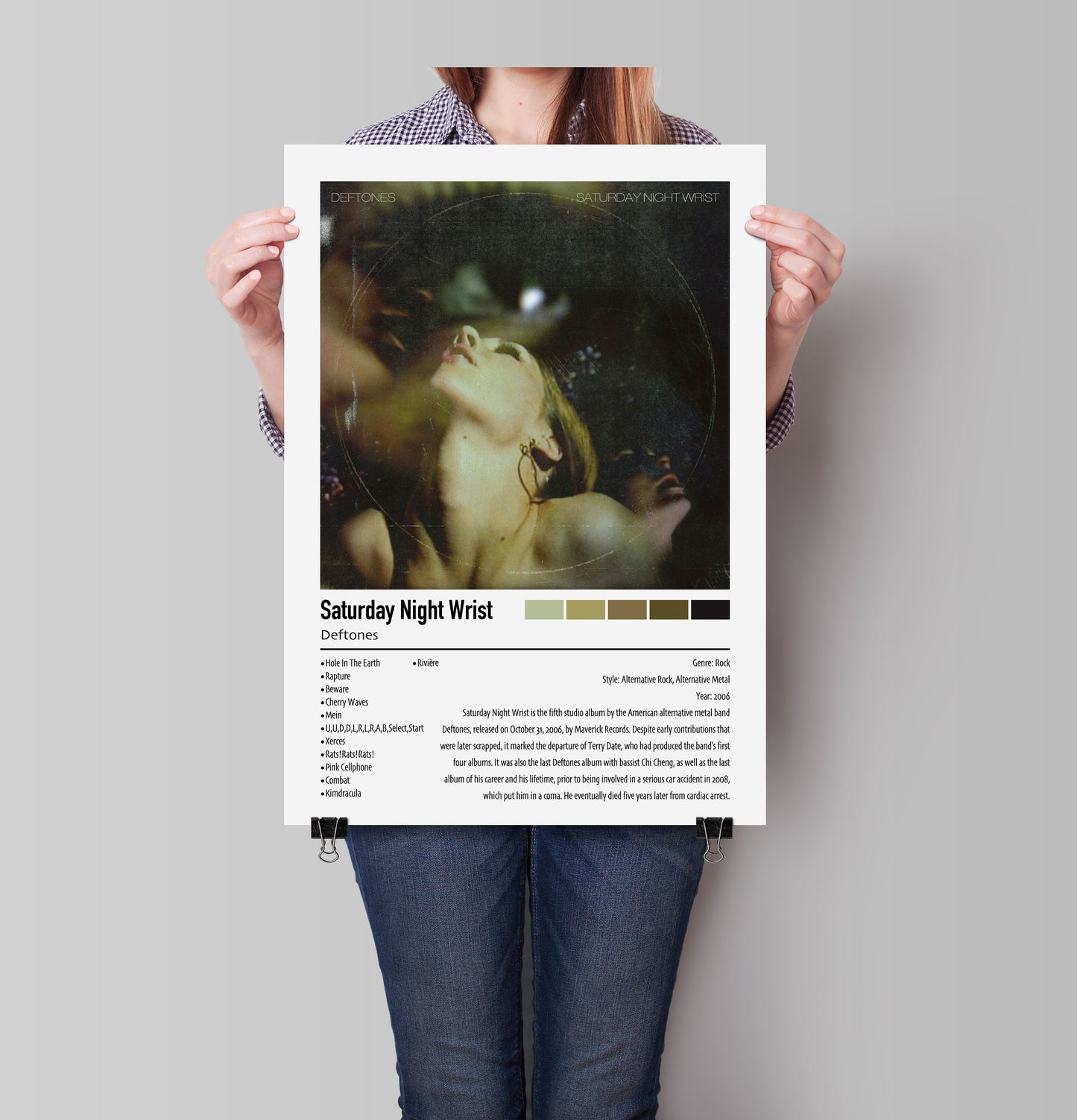 Deftones | Saturday Night Wrist | Custom Album Cover Poster Print