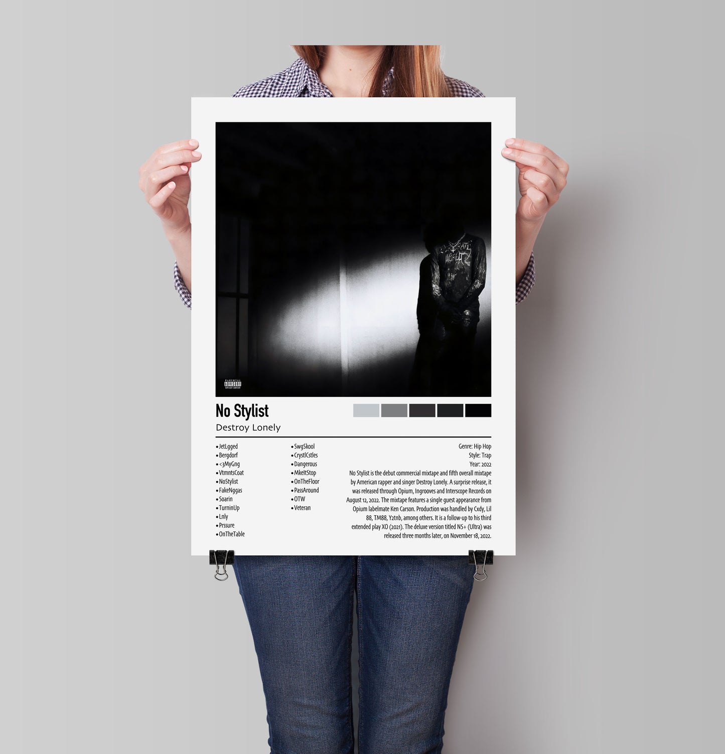 Destroy Lonely | No Stylist | Custom Album Cover Poster Print