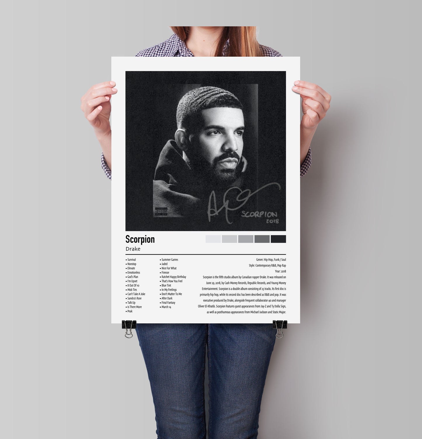 Drake | Scorpion | Custom Album Cover Poster Print