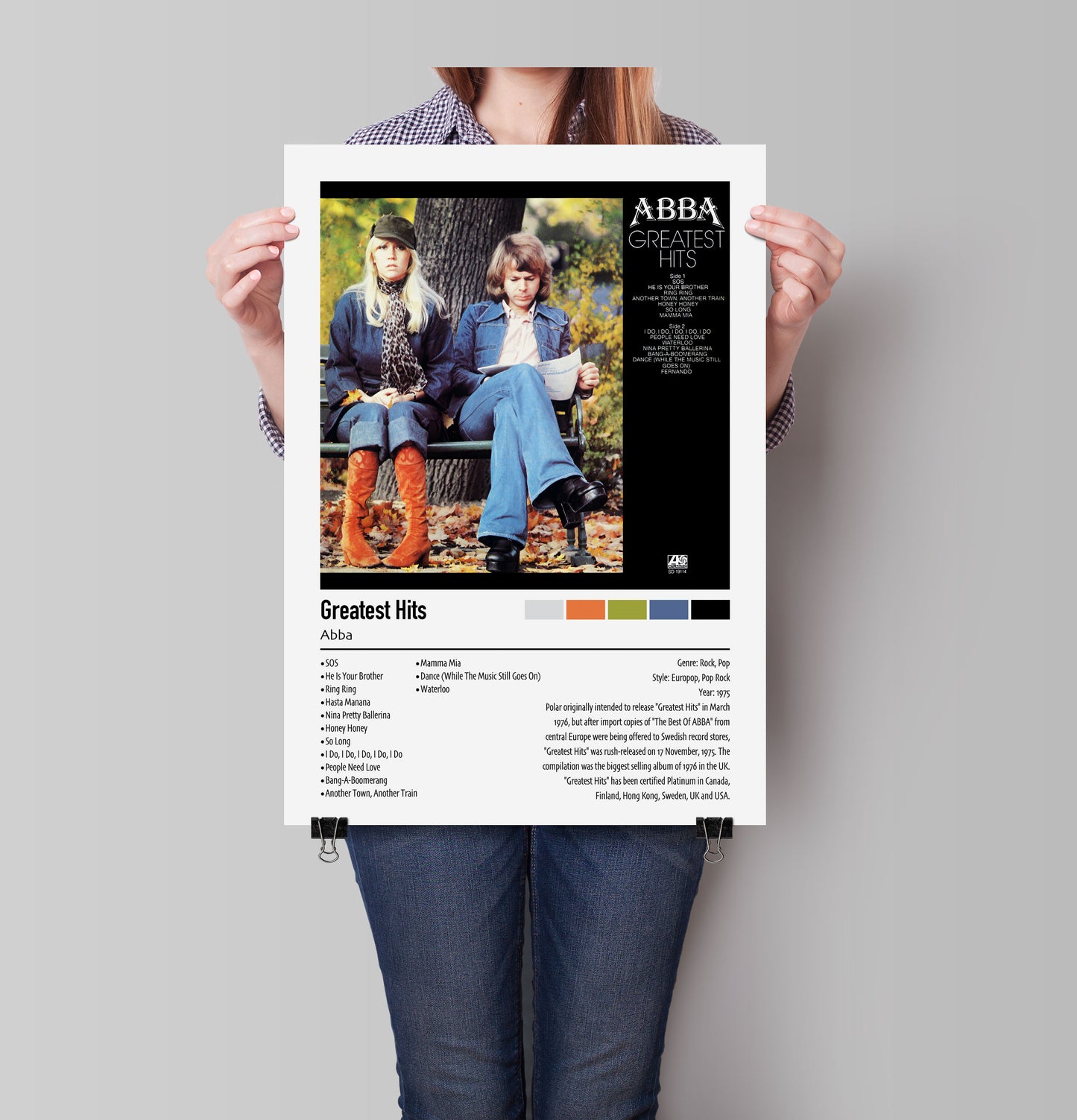 ABBA | Greatest Hits | Custom Album Cover Poster Print