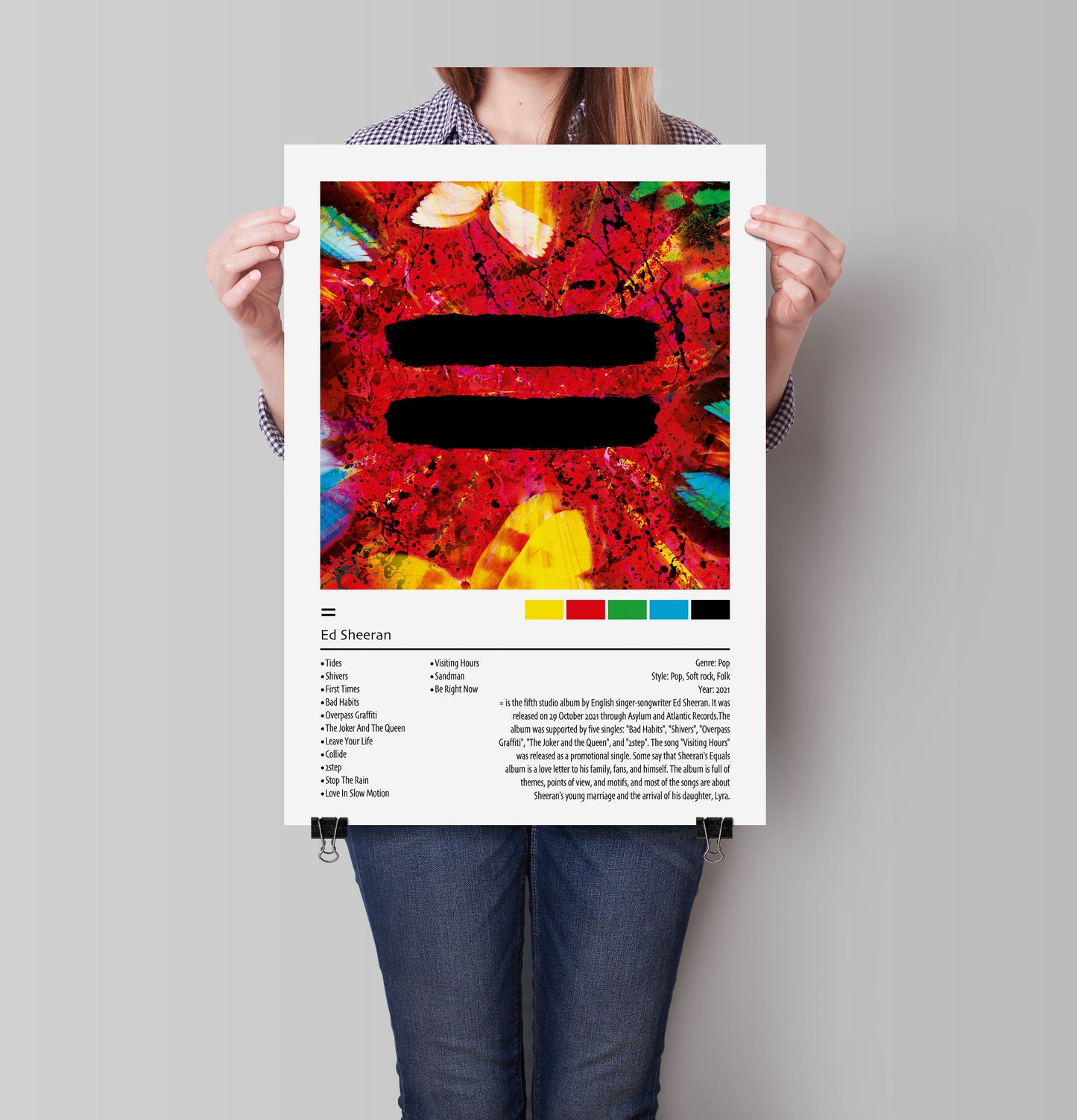 Ed Sheeran | Equals | Custom Album Cover Poster Print