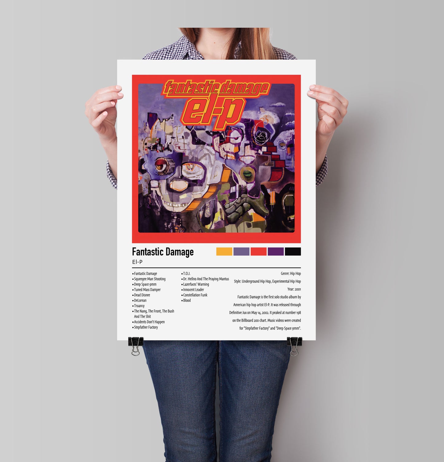 El-P | Fantastic Damage | Custom Album Cover Poster Print