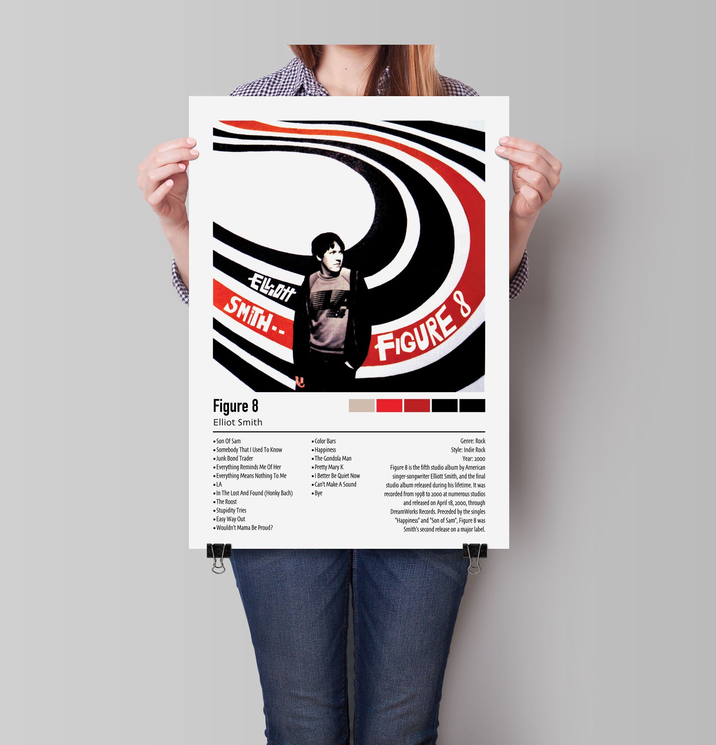 Elliot Smith | Figure 8 | Custom Album Cover Poster Print