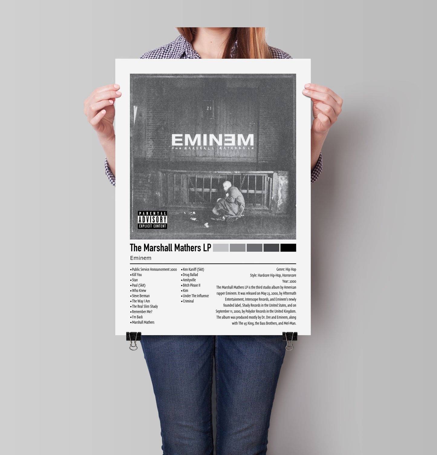 Eminem | The Marshall Mathers LP | Custom Album Cover Poster Print