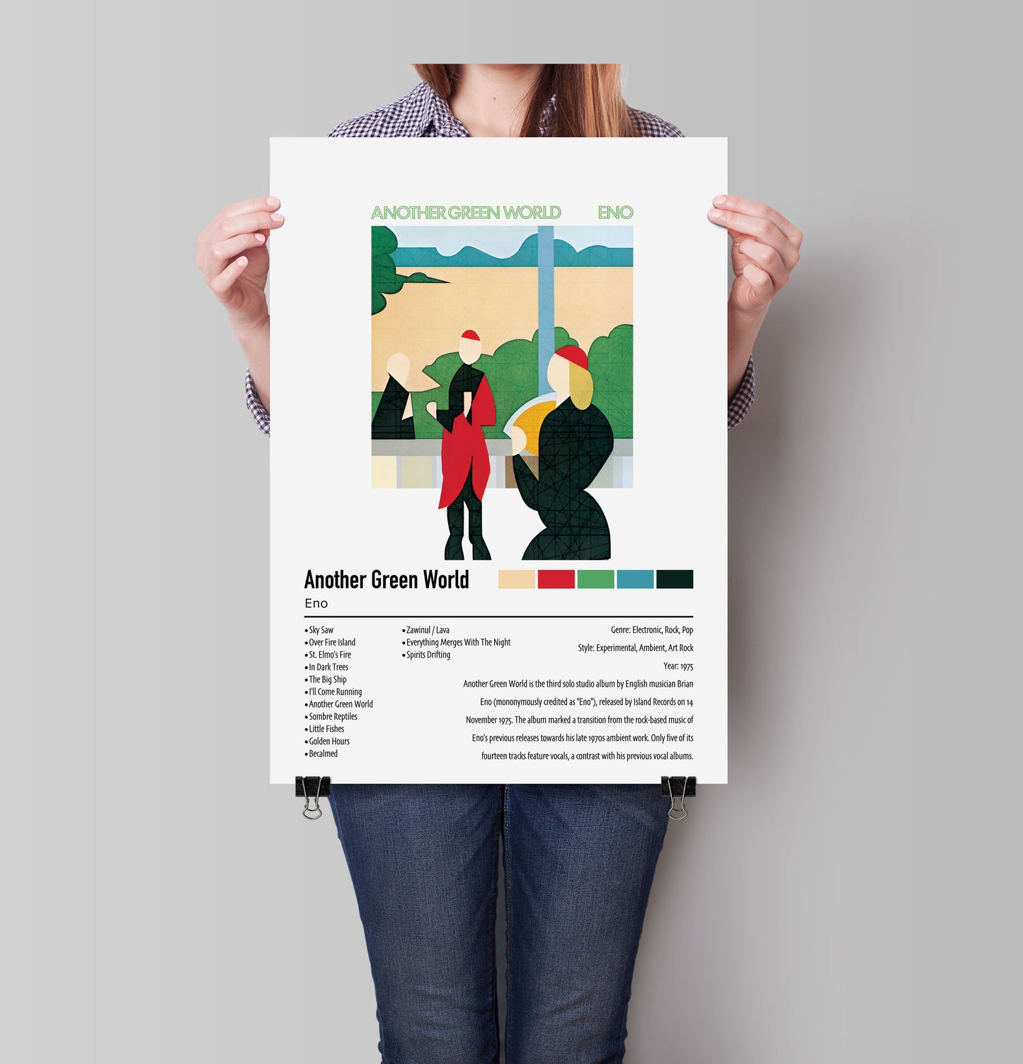 Eno | Another Green World | Custom Album Cover Poster Print