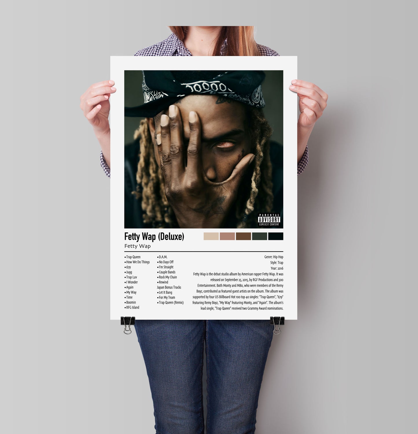 Fetty Wap | Fetty Wap (Deluxe) | Custom Album Cover Poster Print