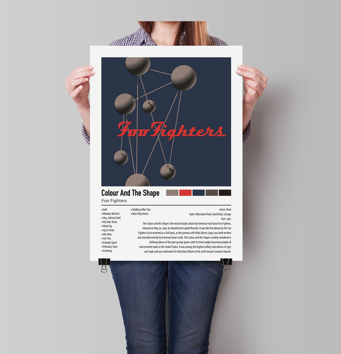 Foo Fighters | Colour And The Shape | Custom Album Cover Poster Print