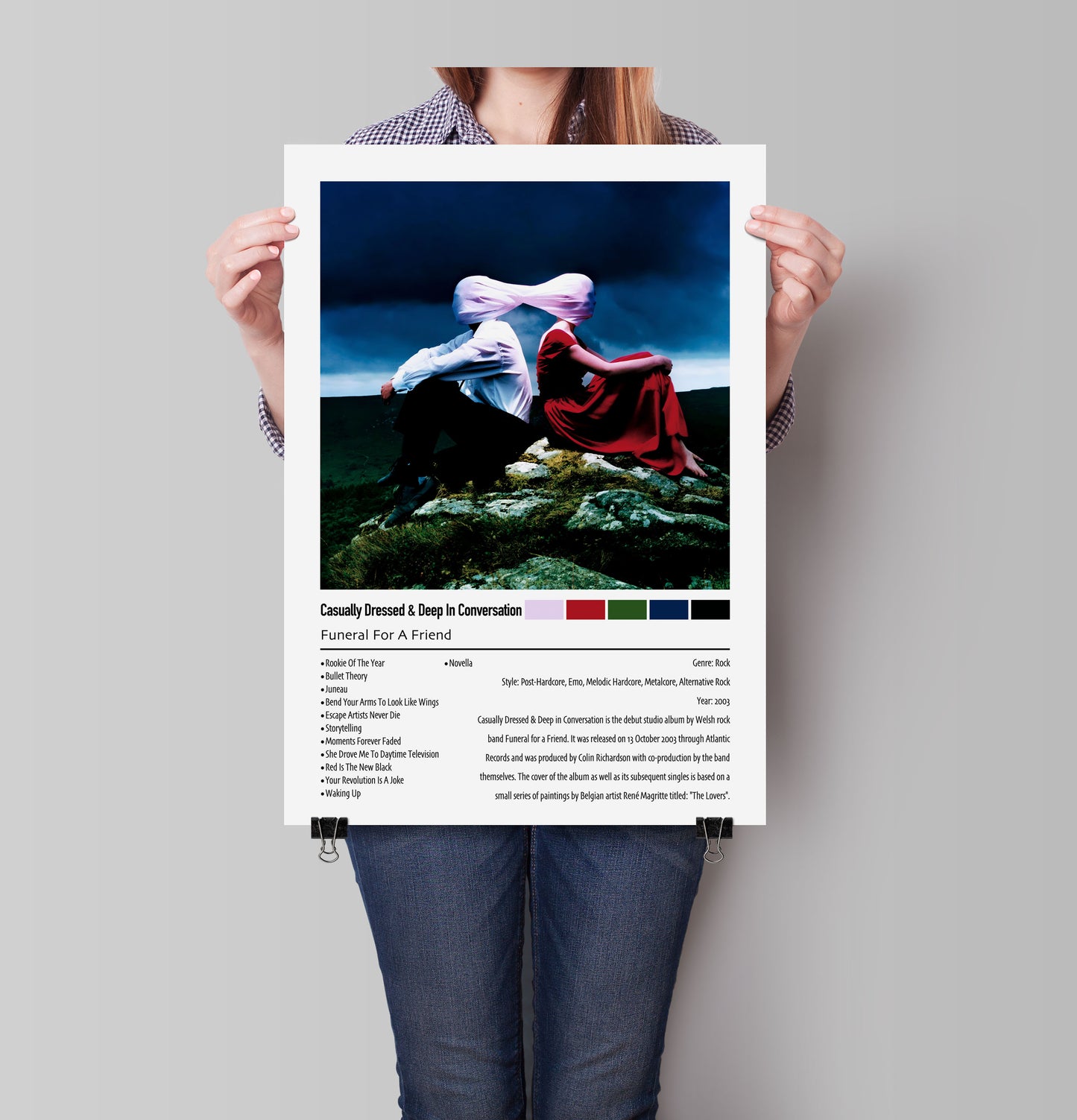 Funeral For A Friend | Casually Dressed & Deep In Conversation | Custom Album Cover Poster Print