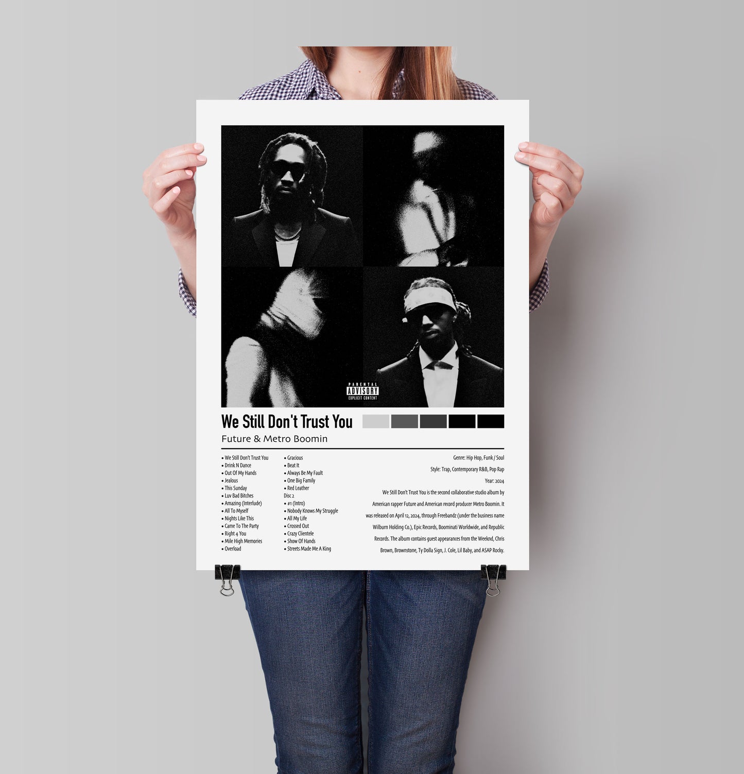 Future & Metro Boomin | We Still Don't Trust You | Custom Album Cover Poster Print
