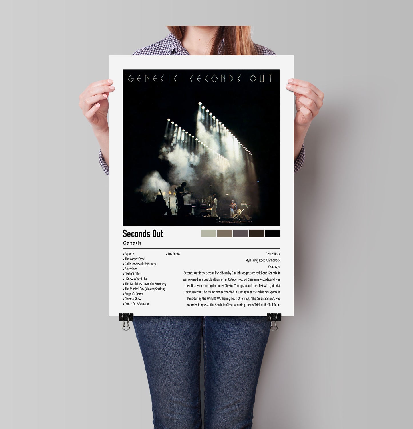 Genesis | Seconds Out | Custom Album Cover Poster Print