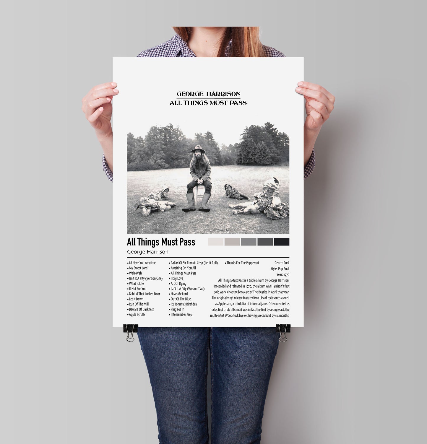 George Harrison | All Things Must Pass | Custom Album Cover Poster Print