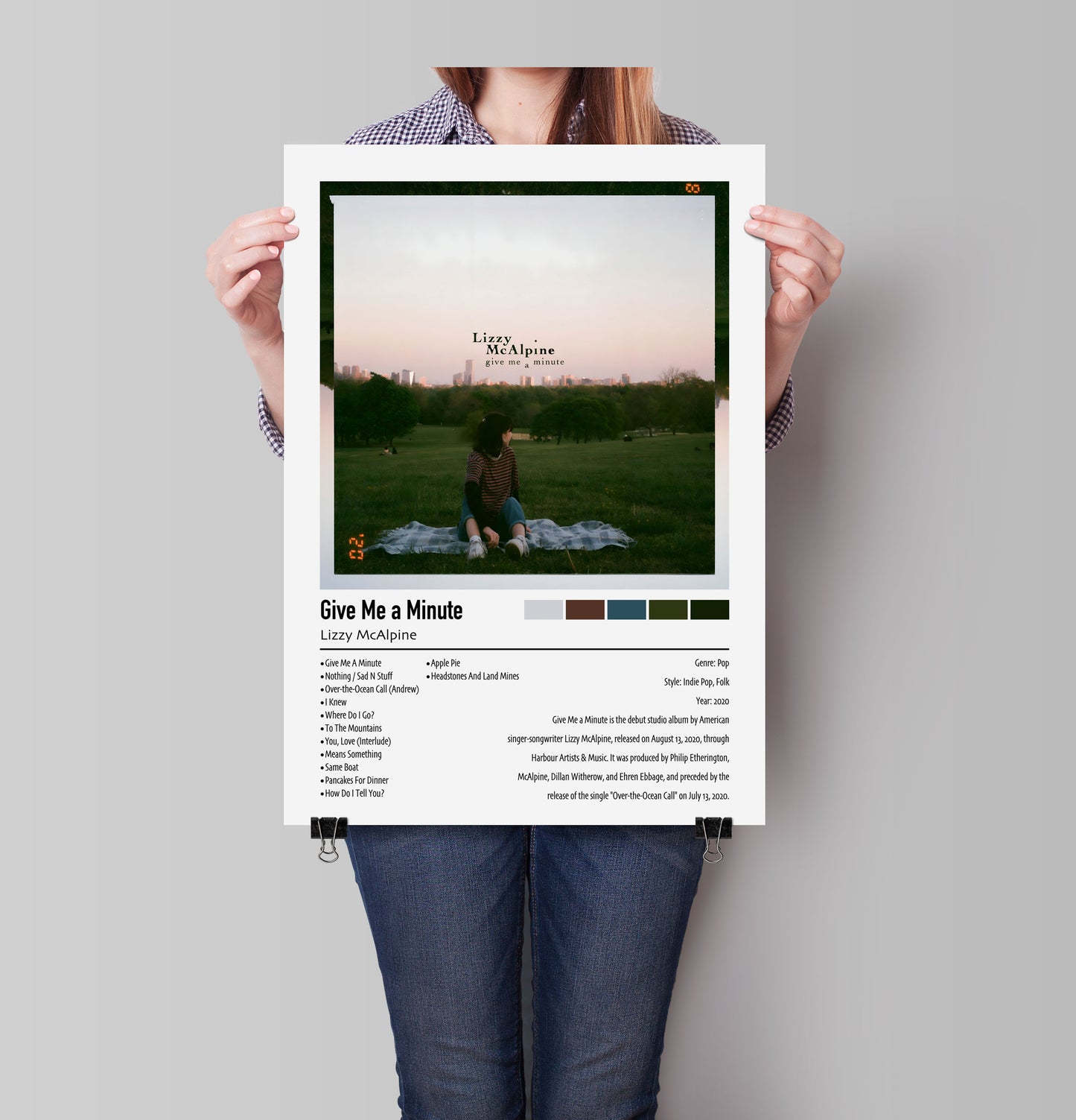 Lizzy McAlpine | Give Me A Minute | Custom Album Cover Poster Print