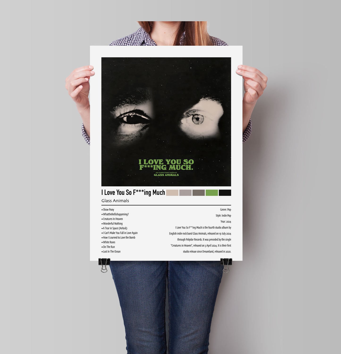 Glass Animals | I Love You So F***ing Much | Custom Album Cover Poster Print