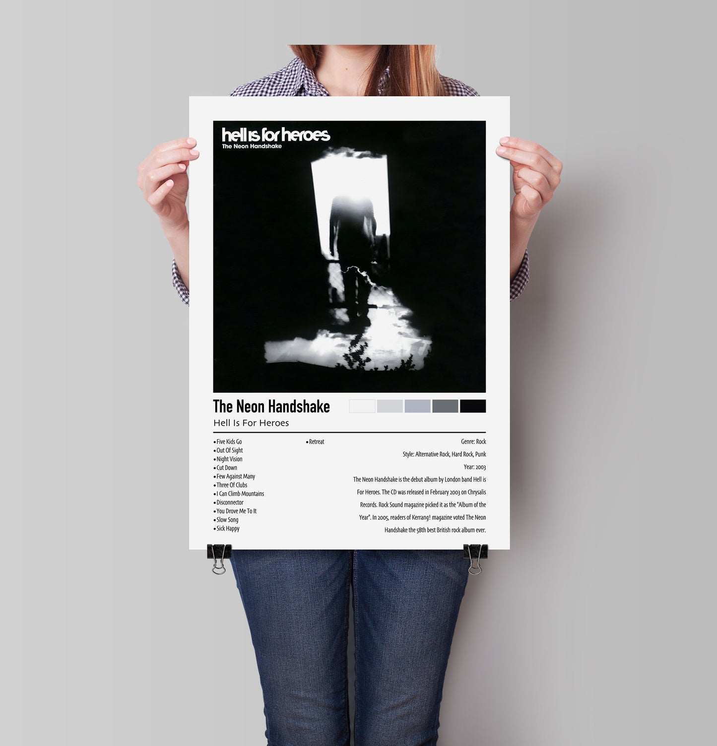 Hell Is For Heroes | The Neon Handshake | Custom Album Cover Poster Print