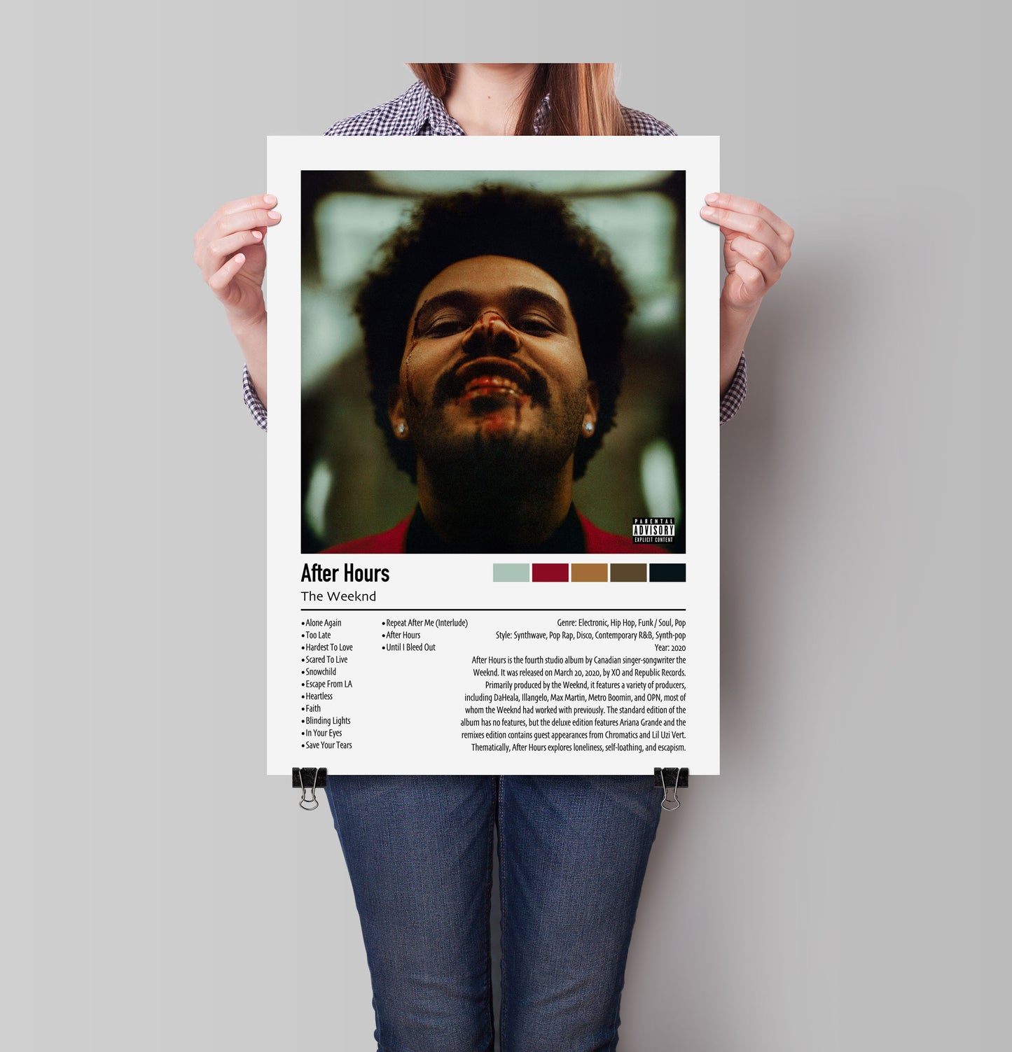 The Weeknd | After Hours | Custom Album Cover Poster Print