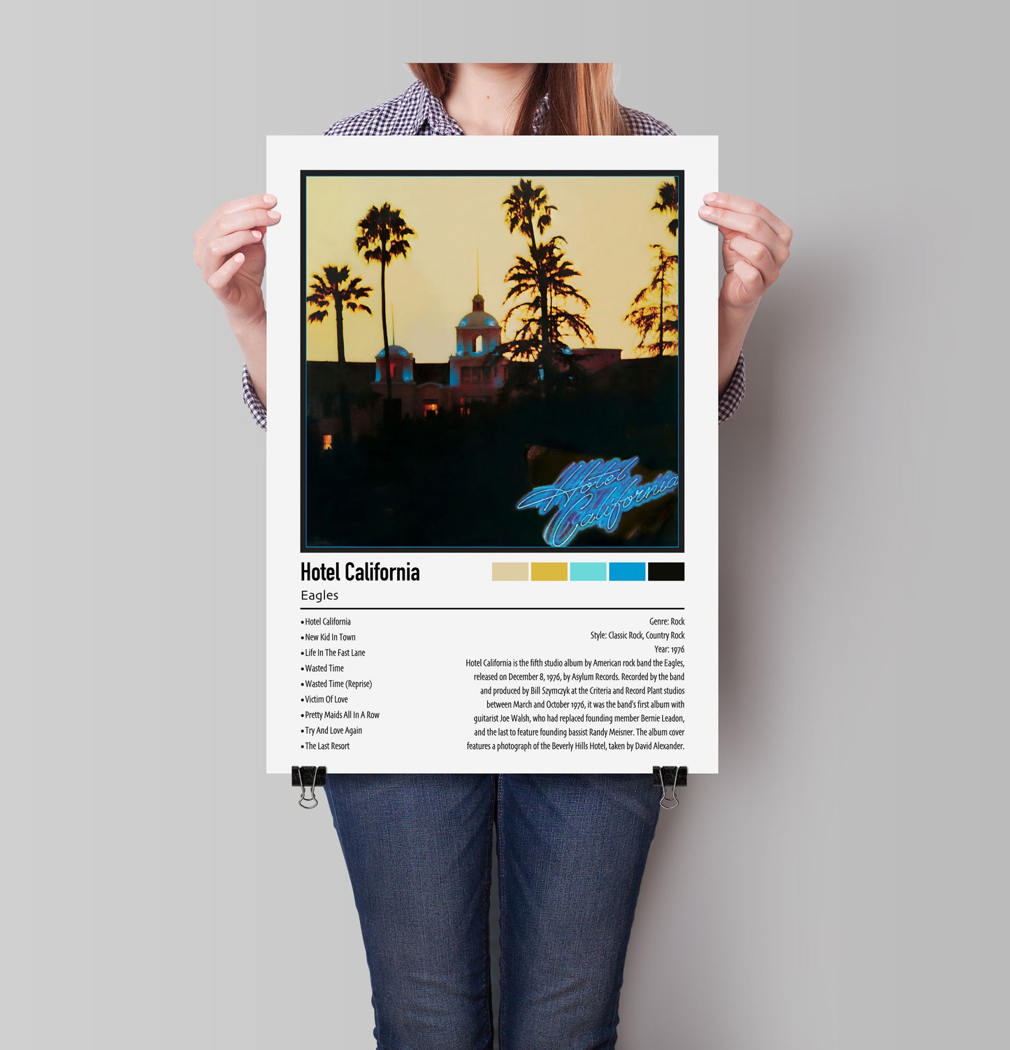 Eagles | Hotel California | Custom Album Cover Poster Print