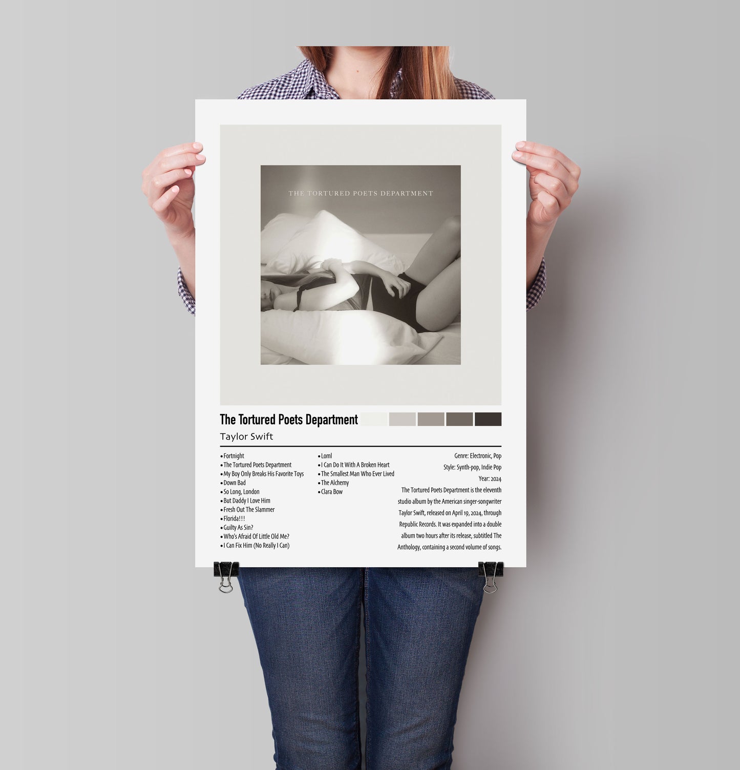 Taylor Swift | The Tortured Poets Department | Custom Album Cover Poster Print