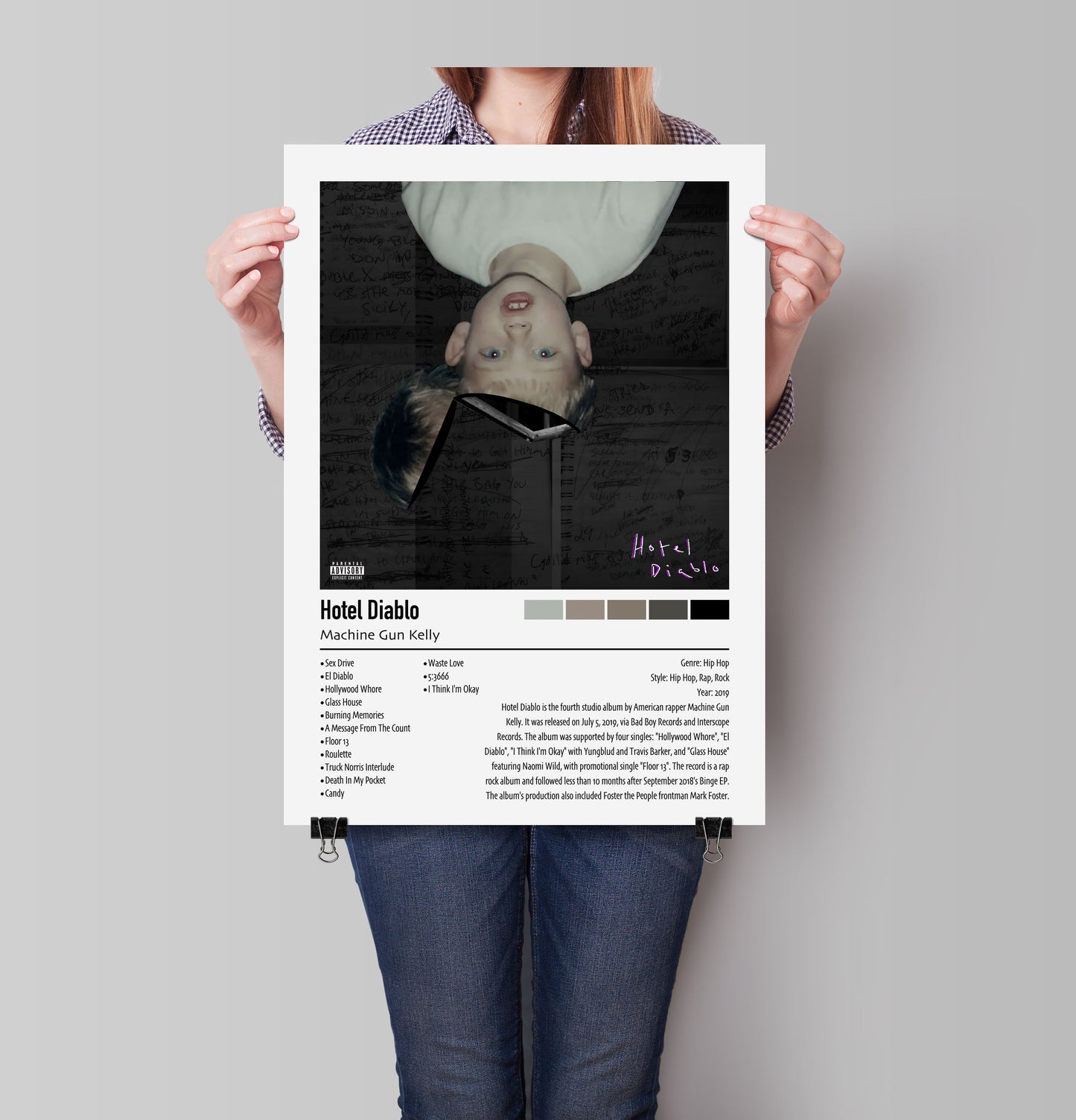 Machine Gun Kelly | Hotel Diablo | Custom Album Cover Poster Print