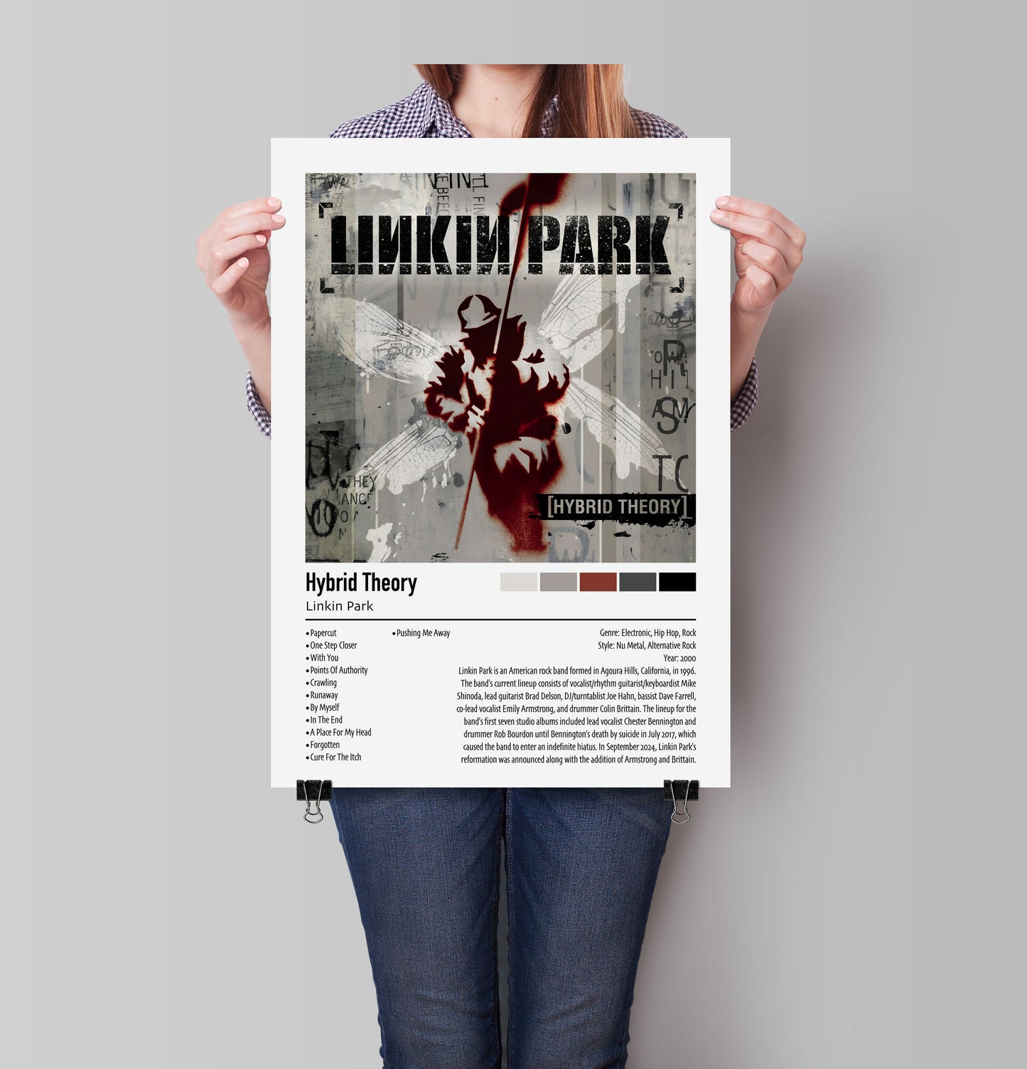Linkin Park | Hybrid Theory | Custom Album Cover Poster Print