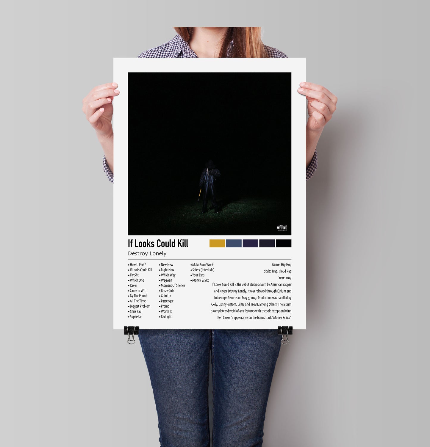 Destroy Lonely | If Looks Could Kill | Custom Album Cover Poster Print