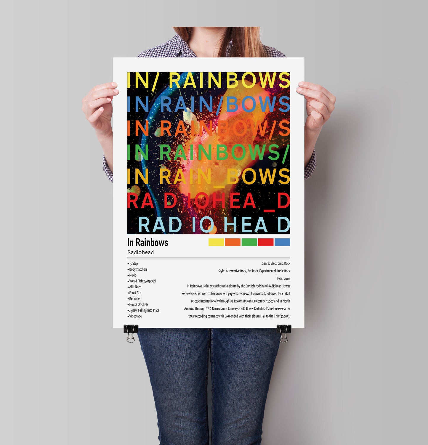 Radiohead | In Rainbows | Custom Album Cover Poster Print