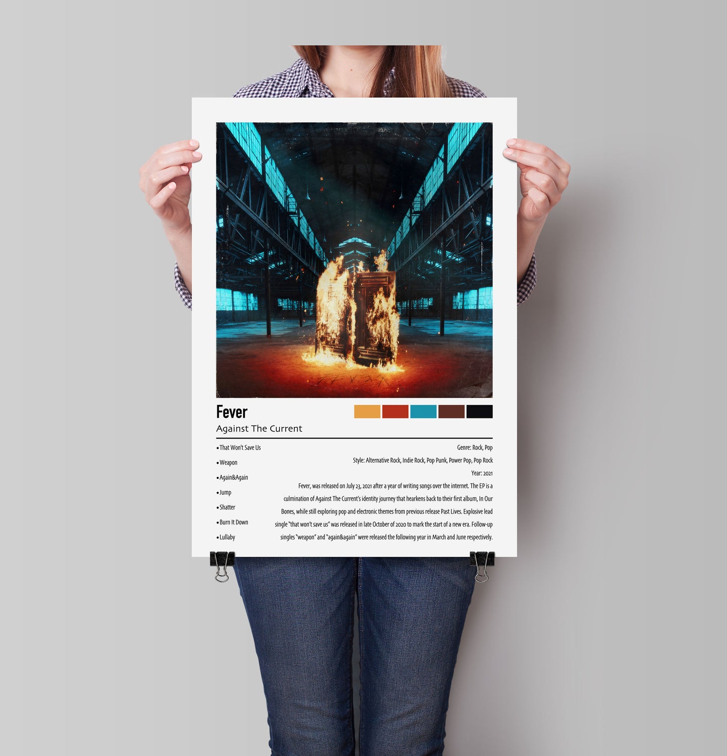 Against The Current | Fever | Custom Album Cover Poster Print