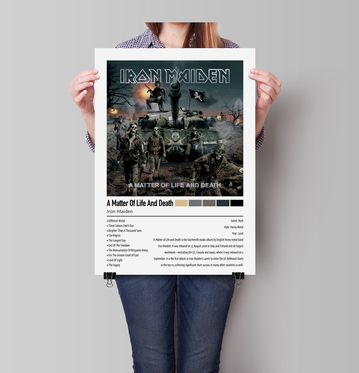 Iron Maiden | A Matter Of Life And Death | Custom Album Cover Poster Print