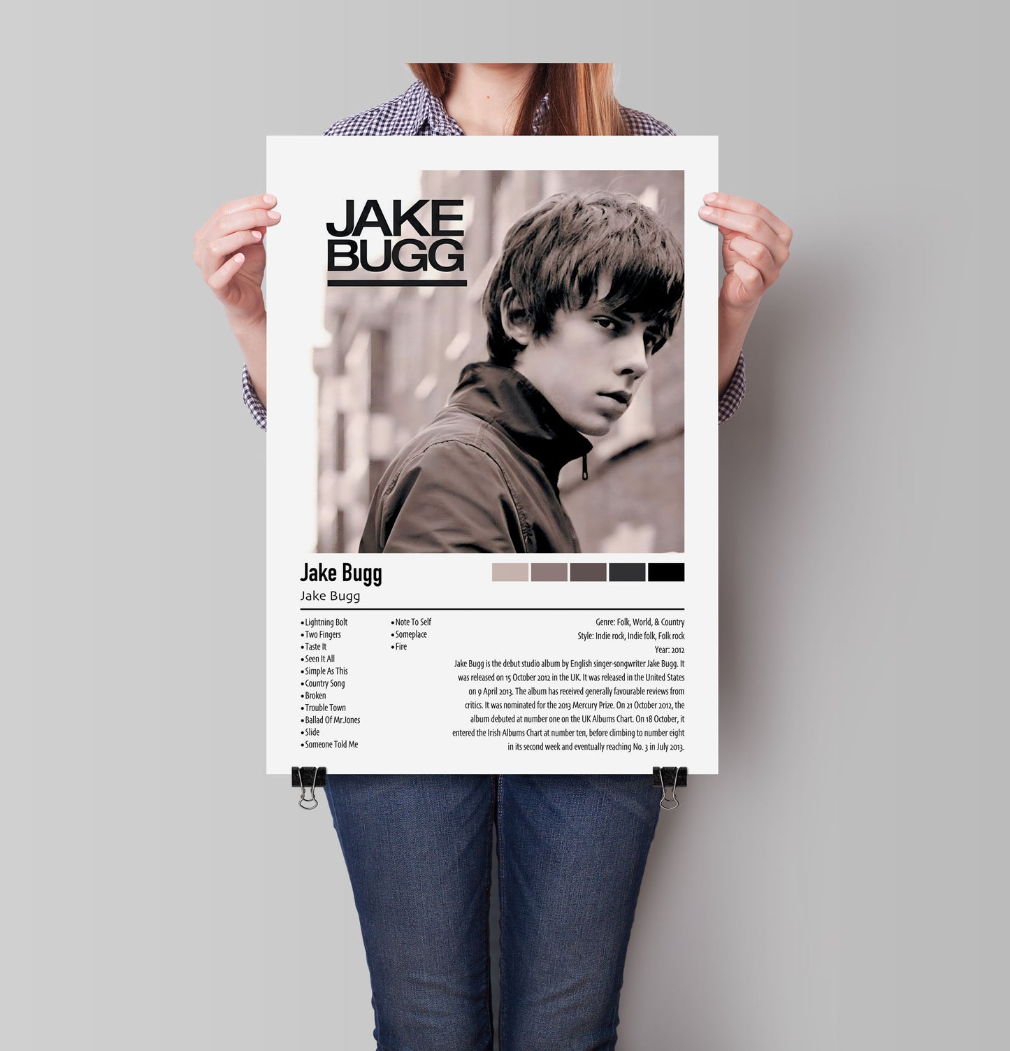 Jake Bugg | Jake Bugg | Custom Album Cover Poster Print