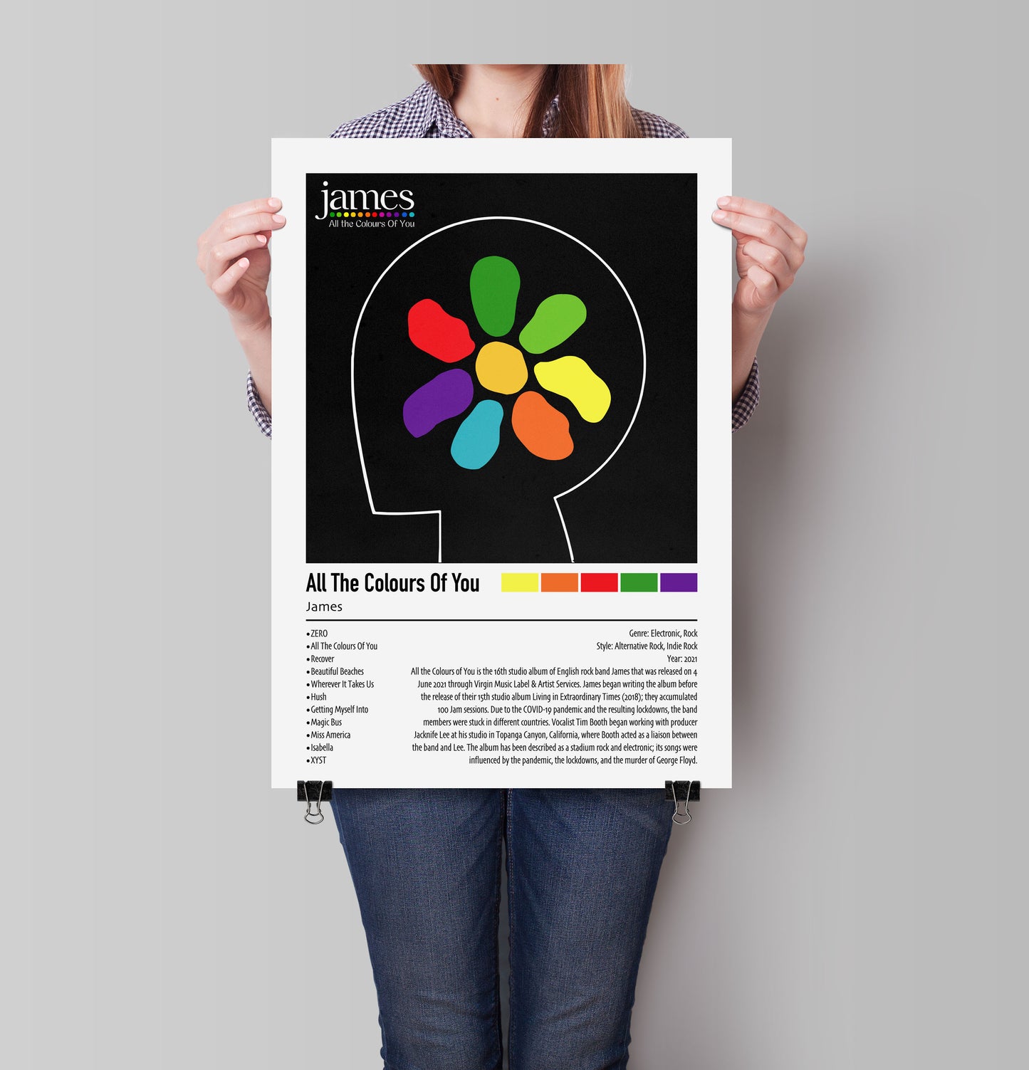 James | All The Colours Of You | Custom Album Cover Poster Print