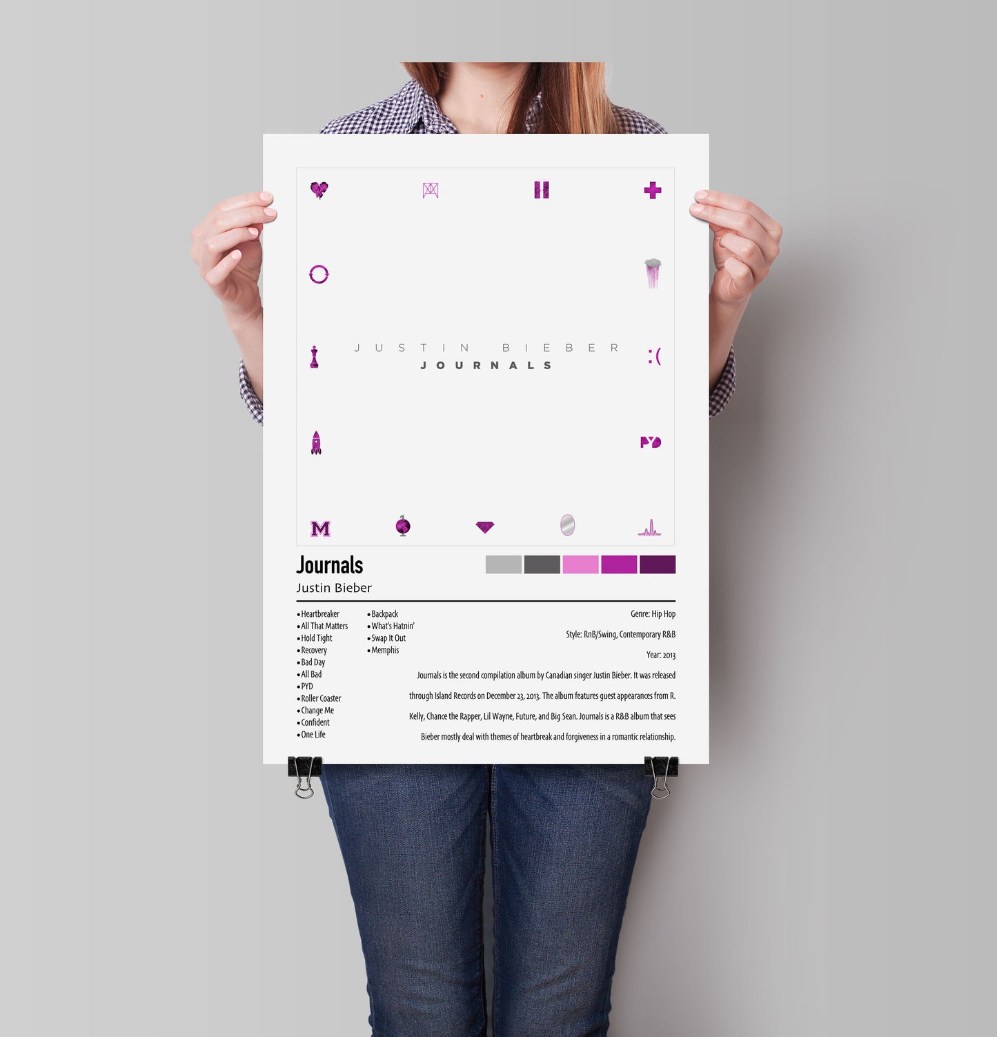 Justin Bieber | Journals | Custom Album Cover Poster Print