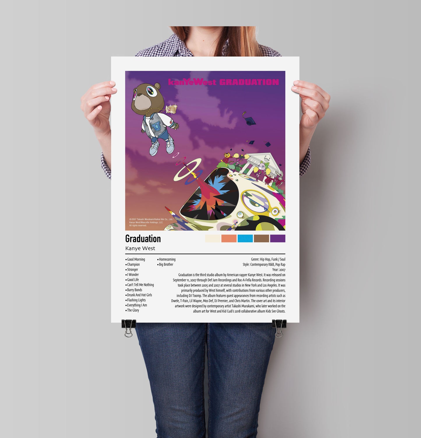 Kanye West | Graduation | Custom Album Cover Poster Print