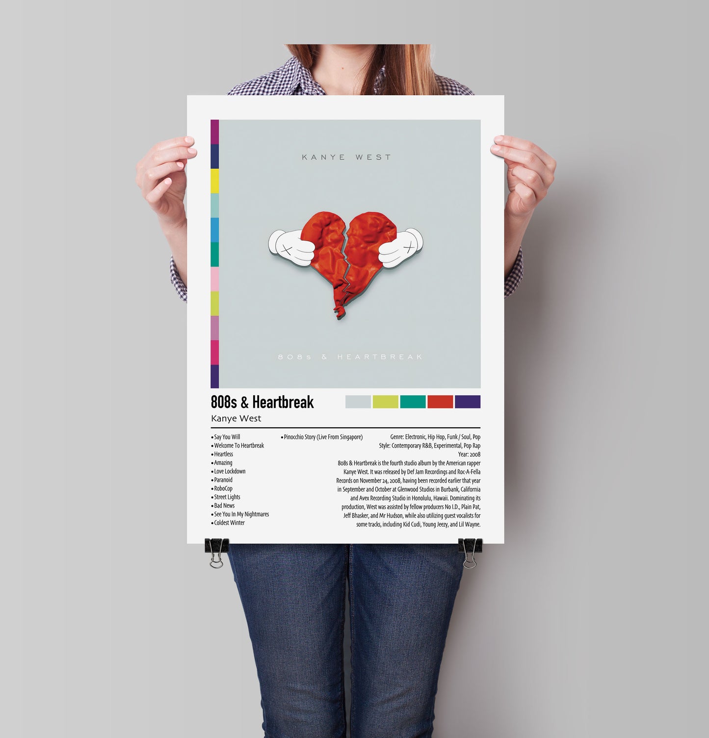 Kanye West | 808s & Heartbreak | Custom Album Cover Poster Print
