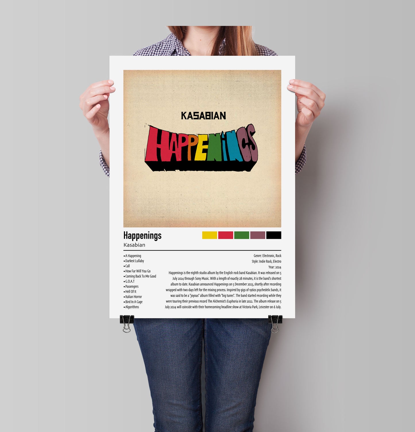 Kasabian | Happenings | Custom Album Cover Poster Print