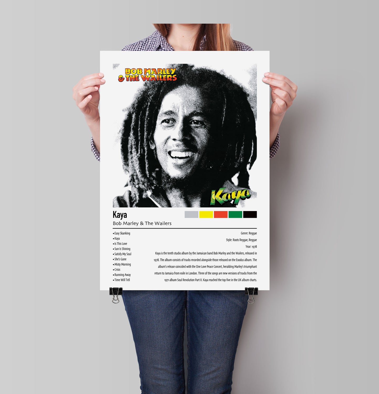 Bob Marley & The Wailers | Kaya | Custom Album Cover Poster Print