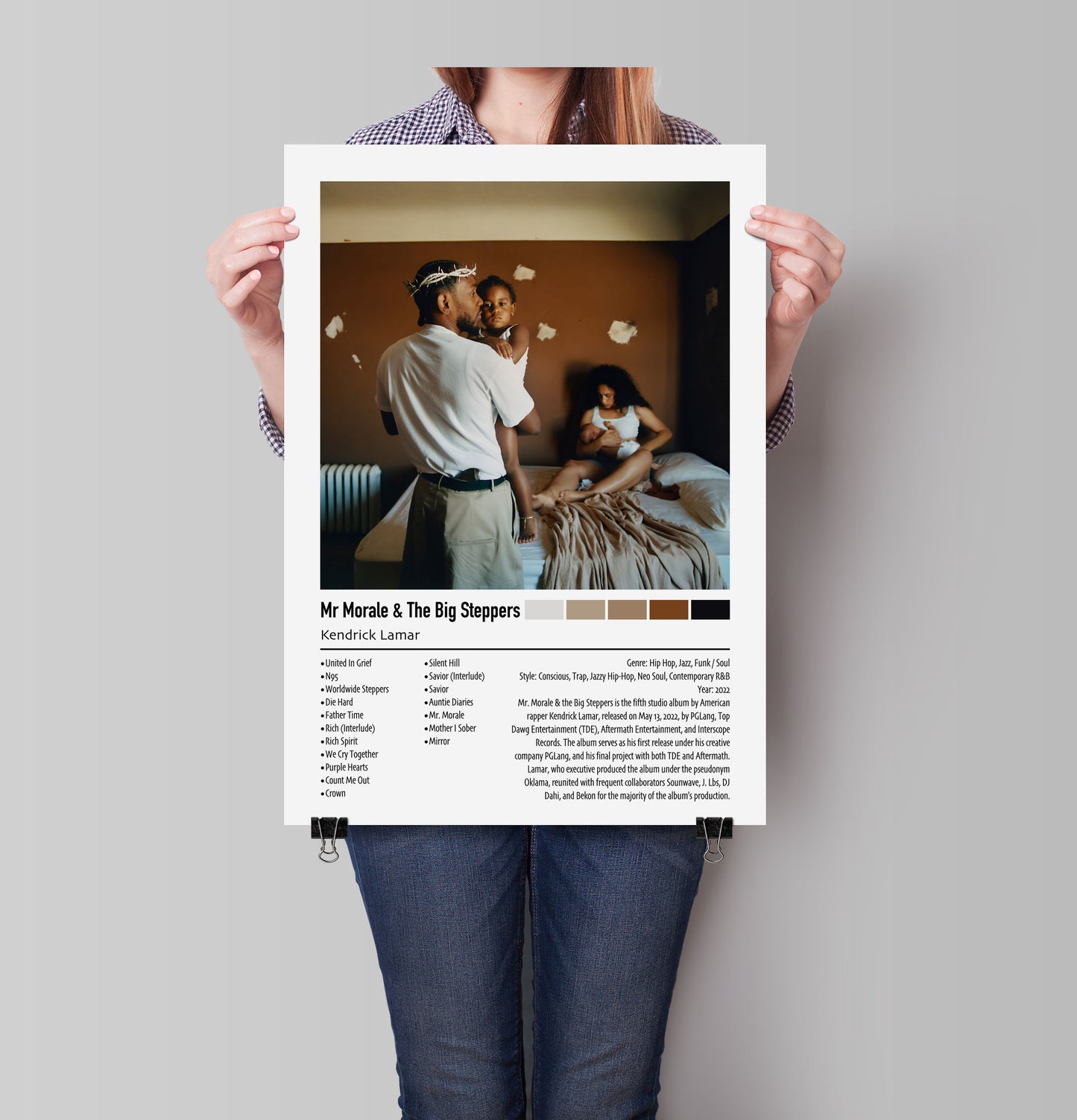 Kendrick Lamar | Mr Morale & The Big Steppers | Custom Album Cover Poster Print