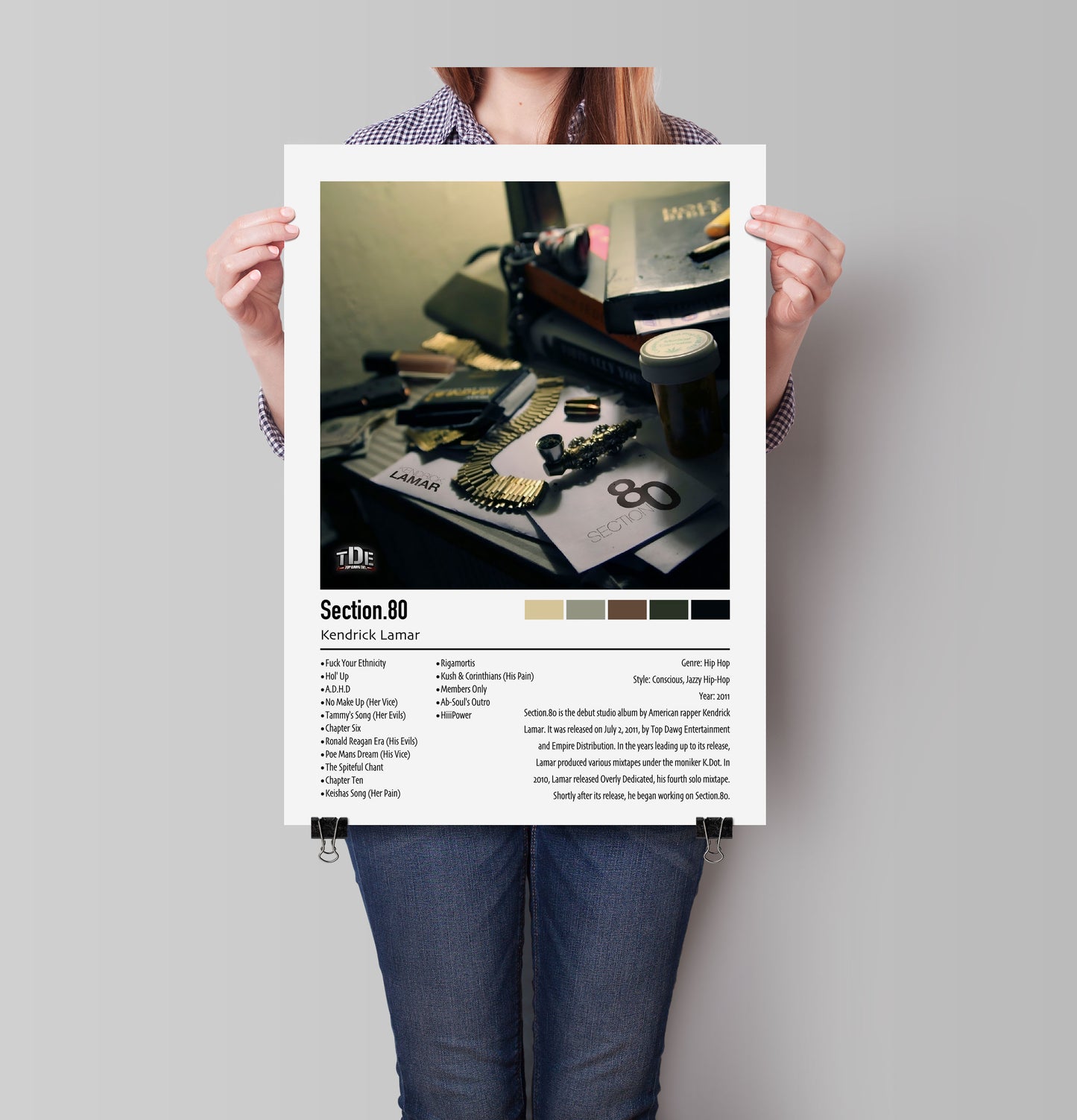 Kendrick Lamar | Section.80 | Custom Album Cover Poster Print