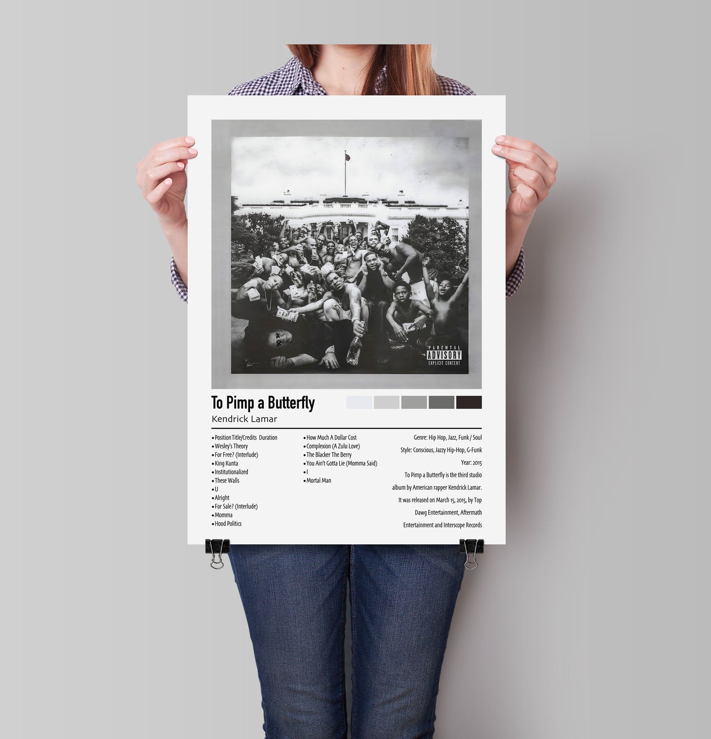 Kendrick Lamar | To Pimp a Butterfly | Custom Album Cover Poster Print