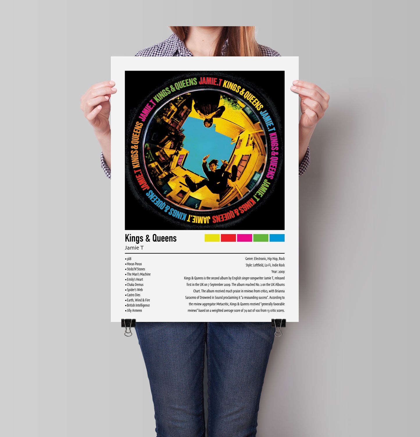 Jamie T | Kings & Queens | Custom Album Cover Poster Print