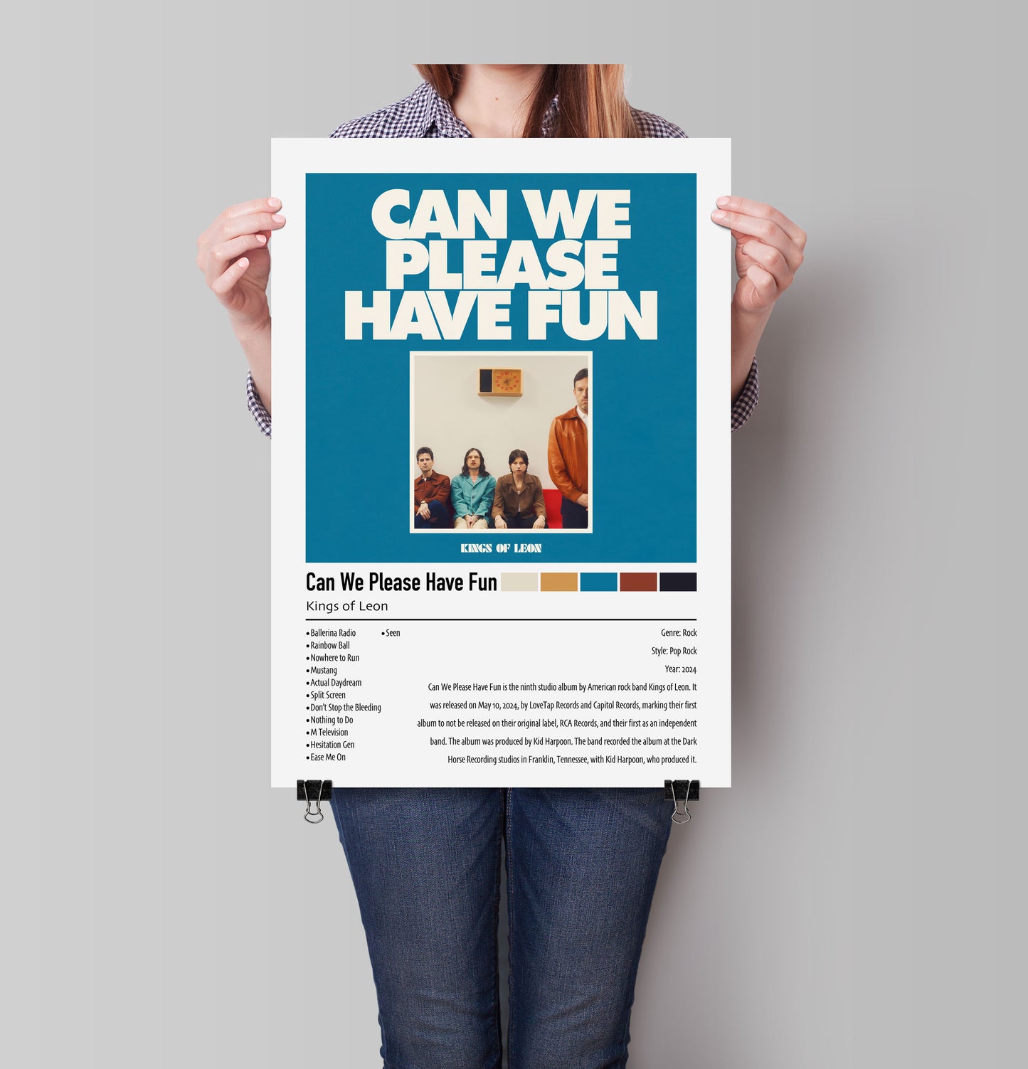 Kings Of Leon | Can We Please Have Fun | Custom Album Cover Poster Print